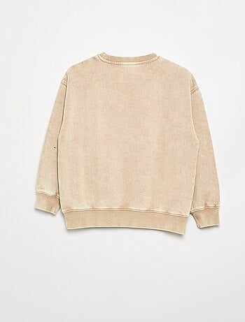 Sudadera estampada de felpa francesa