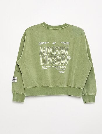 Sudadera estampada de felpa francesa
