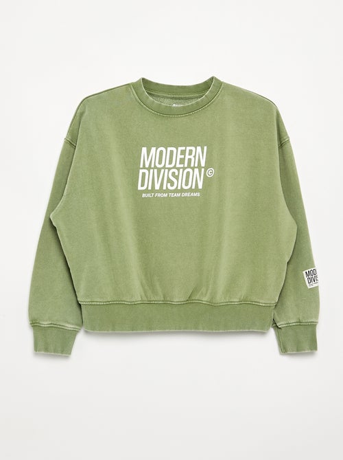 Sudadera estampada de felpa francesa - Kiabi