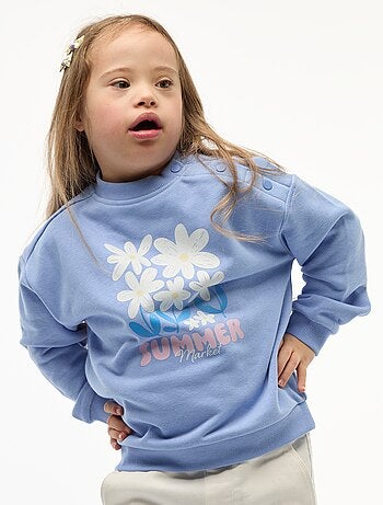 Sudadera estampada de felpa ligera - Colección fácil de poner