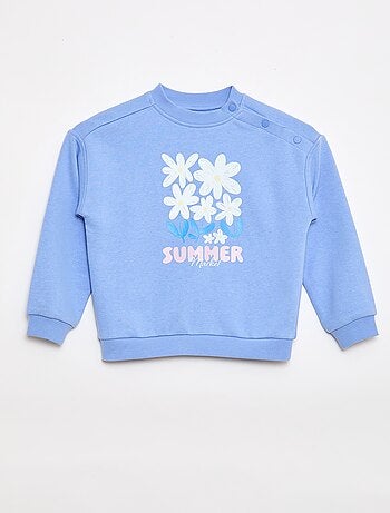 Sudadera estampada de felpa ligera - Colección fácil de poner