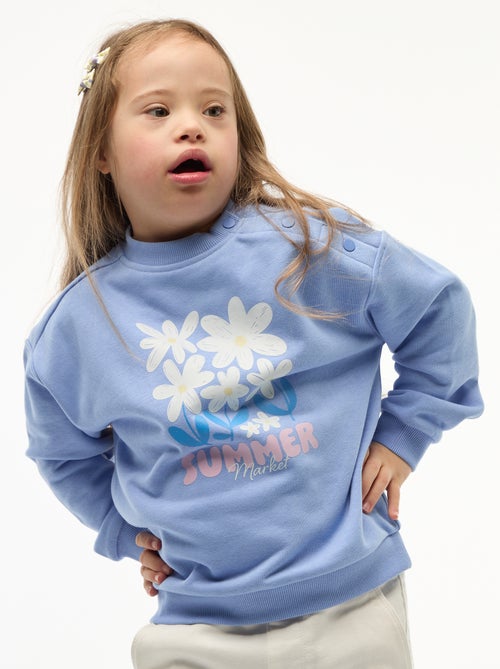 Sudadera estampada de felpa ligera - Colección fácil de poner - Kiabi