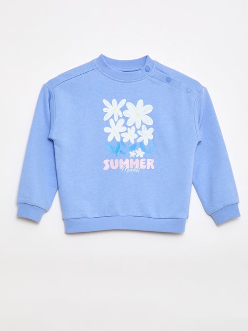 Sudadera estampada de felpa ligera - Colección fácil de poner - Kiabi