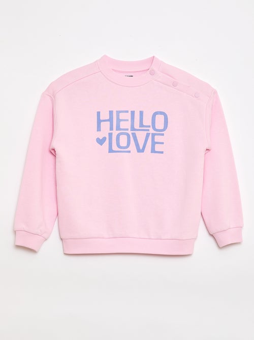 Sudadera estampada de felpa ligera - Colección fácil de poner - Kiabi