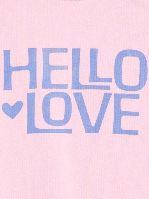 Sudadera estampada de felpa ligera - Colección fácil de poner - Kiabi