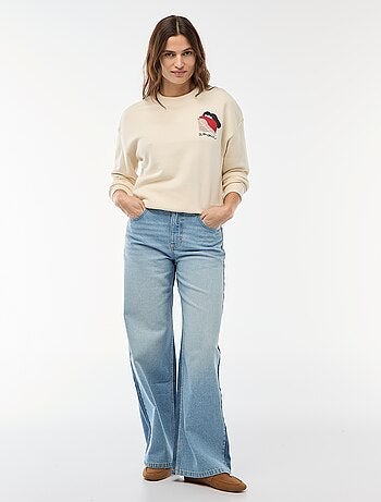 Sudadera estampada de felpa ligera 'Agathe Sorlet x Kiabi'