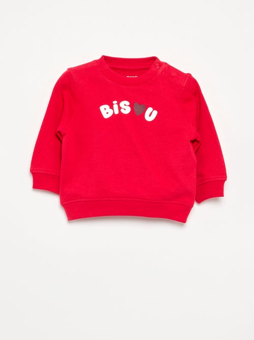 Sudadera estampada de felpa - Kiabi