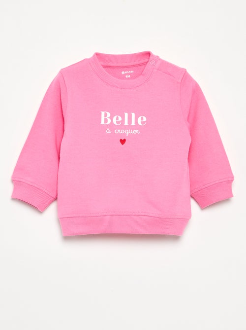 Sudadera estampada de felpa - Kiabi