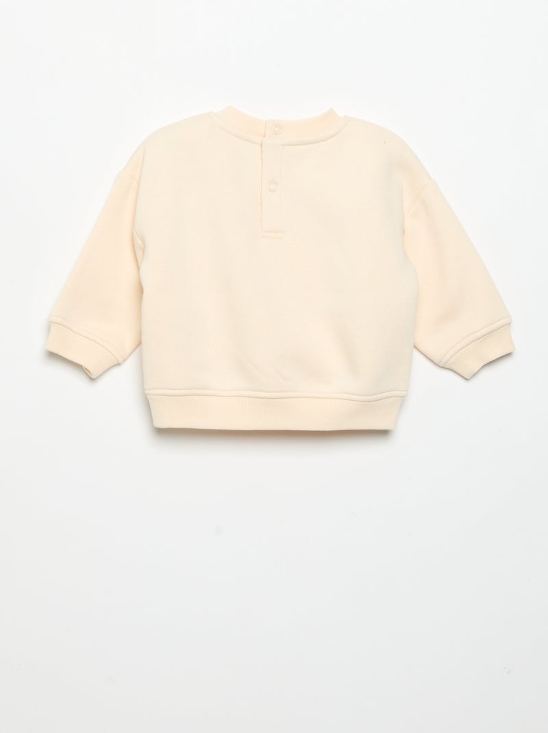 Sudadera estampada de manga larga Blanco - Kiabi