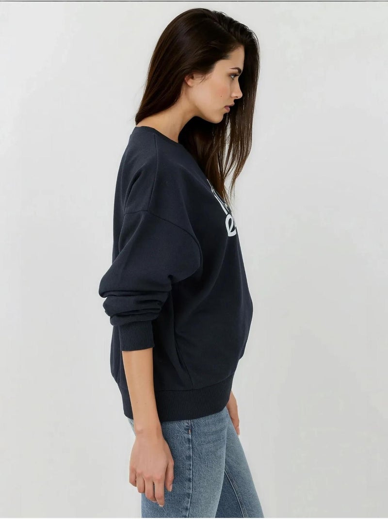 Sudadera estampada de manga larga y cuello redondo hiccup Azul marino - Kiabi