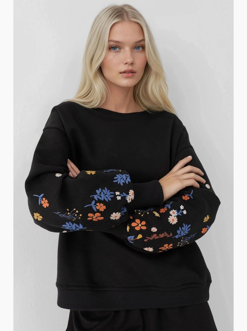 Sudadera estampada de manga larga y cuello redondo hiccup Negro - Kiabi