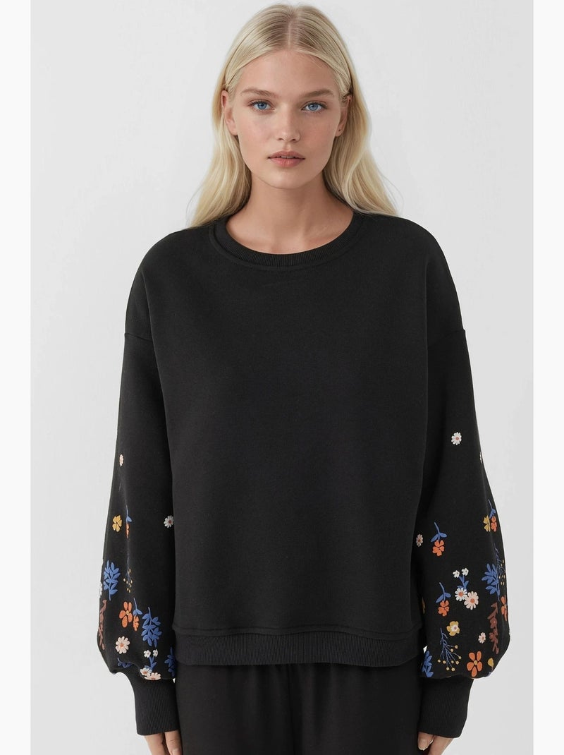 Sudadera estampada de manga larga y cuello redondo hiccup Negro - Kiabi
