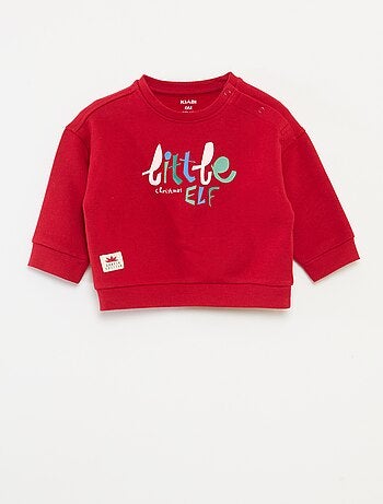 Sudadera estampada de Navidad en polar de algodón