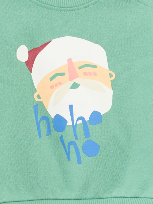 Sudadera estampada de Navidad en polar de algodón - Kiabi