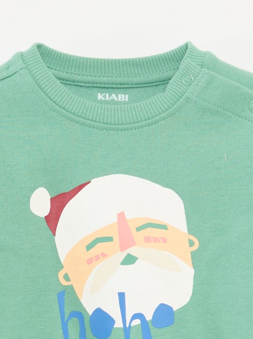 Sudadera estampada de Navidad en polar de algodón - Kiabi