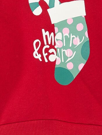 Sudadera estampada de Navidad en punto de algodón