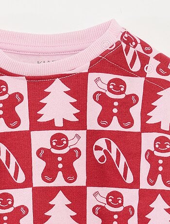 Sudadera estampada de Navidad en punto de algodón