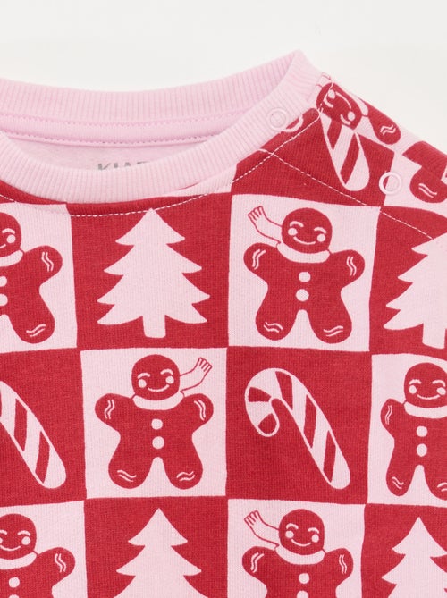 Sudadera estampada de Navidad en punto de algodón - Kiabi