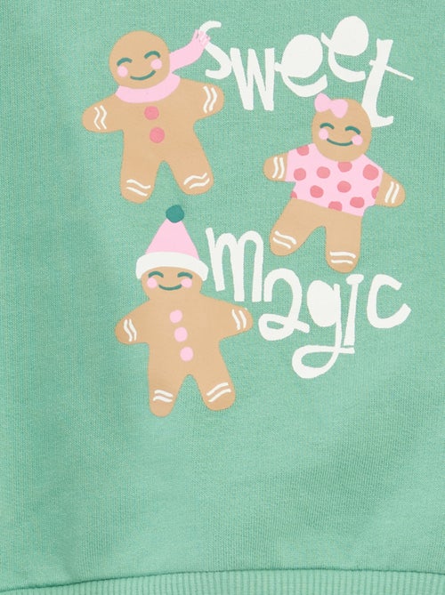 Sudadera estampada de Navidad en punto de algodón - Kiabi