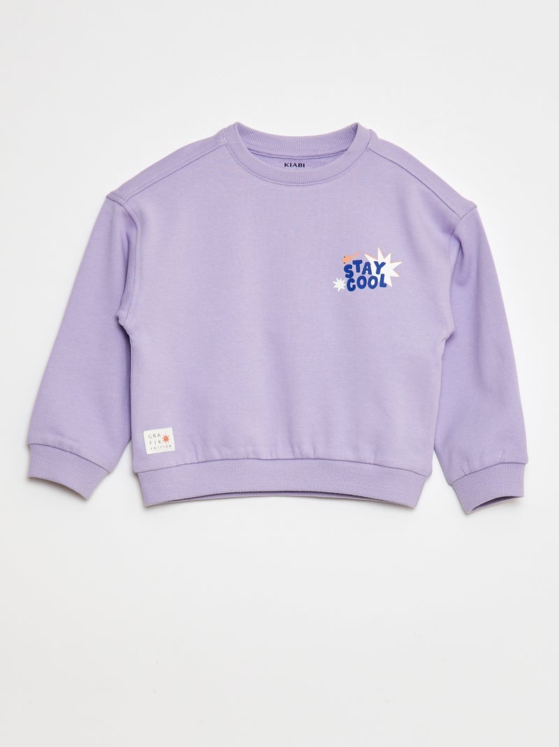 Sudadera estampada de tejido ligero de chándal - Grafik Edition Purpura - Kiabi