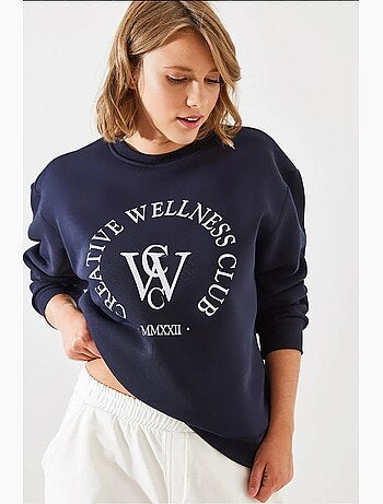 Sudadera estampada de tres hilos cepillados mbhs lucci