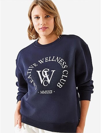 Sudadera estampada de tres hilos cepillados mbhs lucci