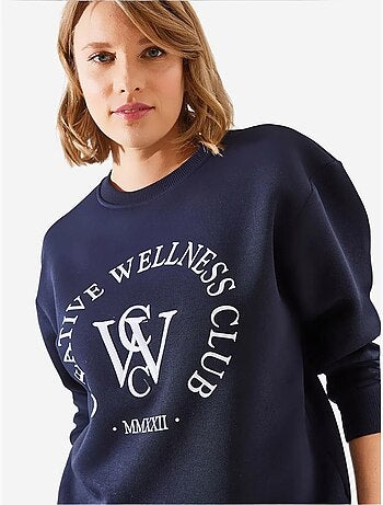 Sudadera estampada de tres hilos cepillados mbhs lucci