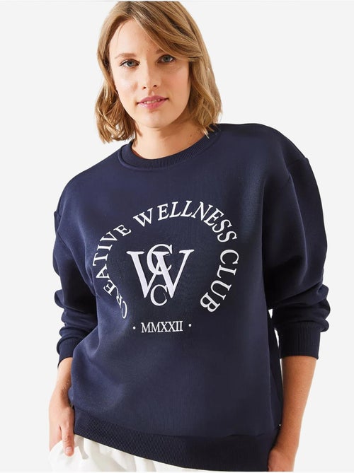 Sudadera estampada de tres hilos cepillados mbhs lucci - Kiabi Sudadera estampada de tres hilos cepillados mbhs lucci - Kiabi