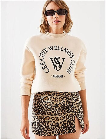 Sudadera estampada de tres hilos cepillados mbhs lucci