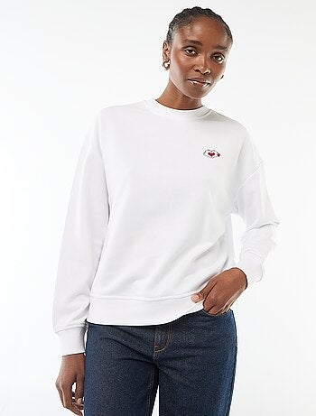 Sudadera estampada 'Disney' 'Mickey y Minnie' en algodón liso