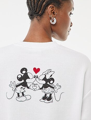 Sudadera estampada 'Disney' 'Mickey y Minnie' en algodón liso