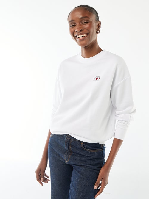 Sudadera estampada 'Disney' 'Mickey y Minnie' en algodón liso - Kiabi