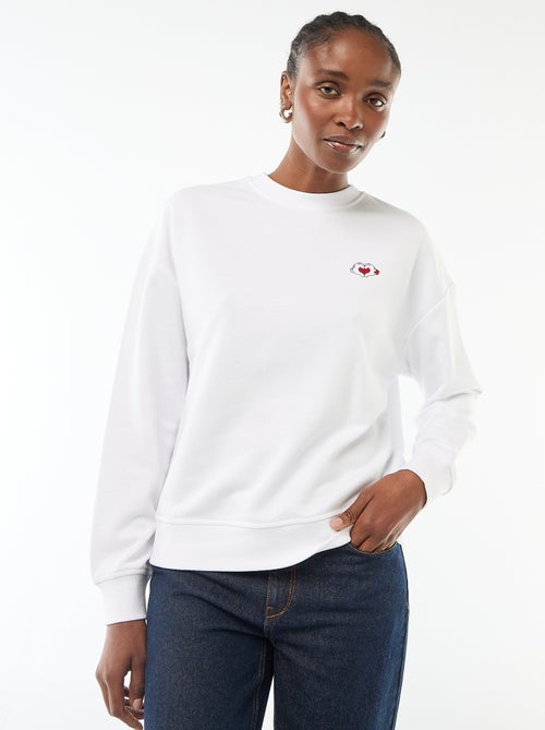 Sudadera estampada 'Disney' 'Mickey y Minnie' en algodón liso - Kiabi