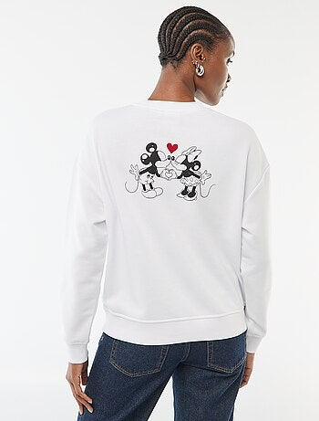 Sudadera estampada 'Disney' 'Mickey y Minnie' en algodón liso