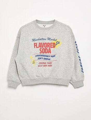 Sudadera estampada efecto holgado