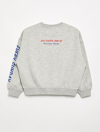 Sudadera estampada efecto holgado