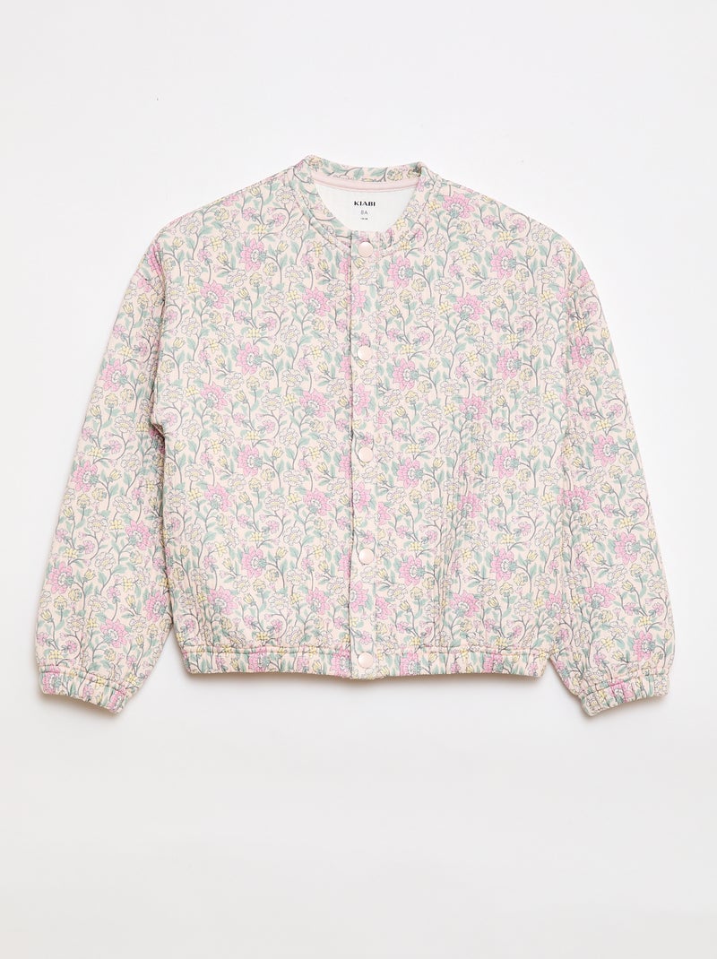 Sudadera estampada efecto muletón - Colección fácil de poner Rosa - Kiabi