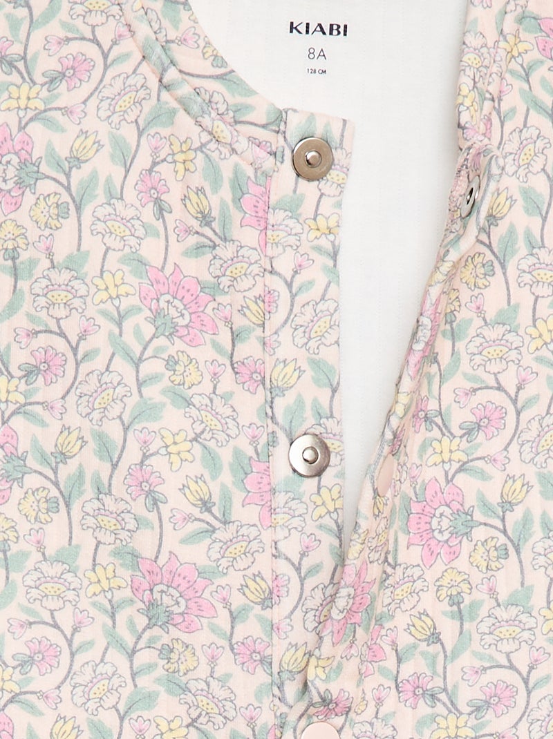 Sudadera estampada efecto muletón - Colección fácil de poner Rosa - Kiabi