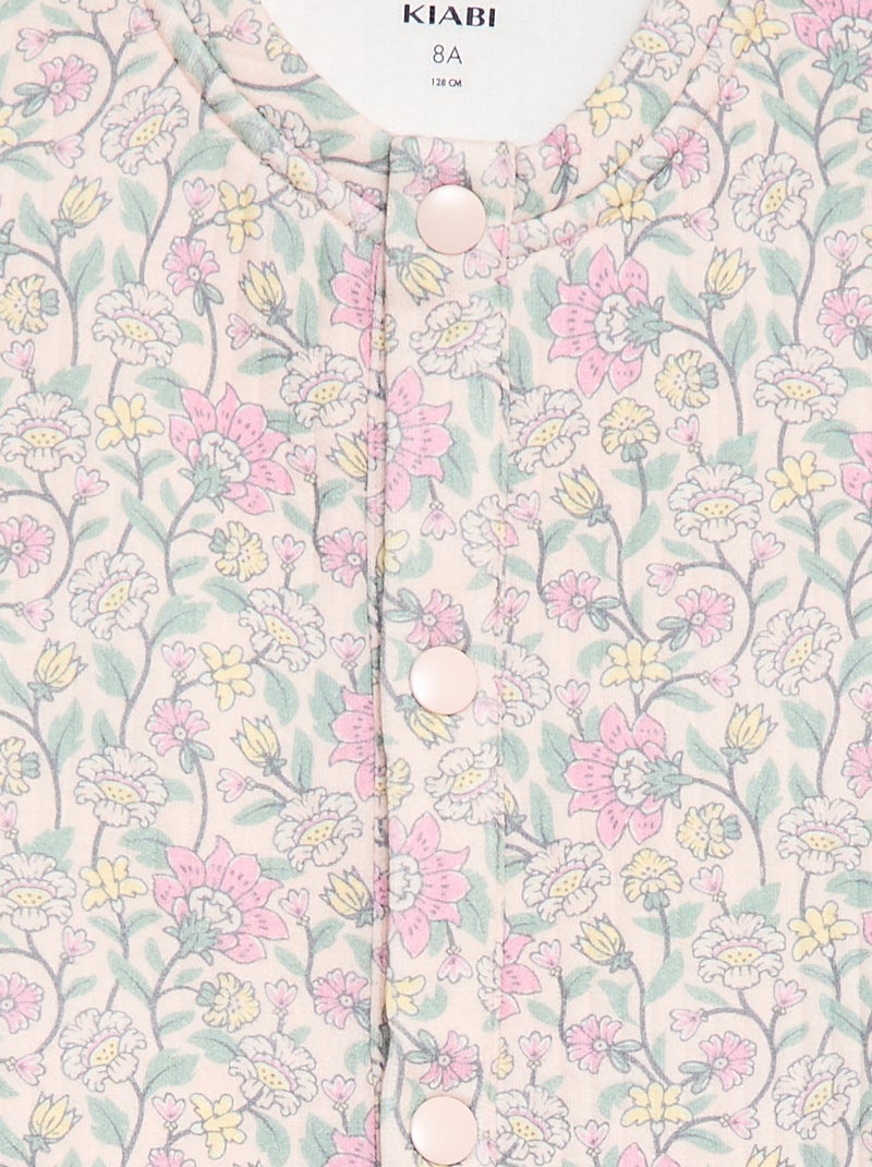 Sudadera estampada efecto muletón - Colección fácil de poner Rosa - Kiabi