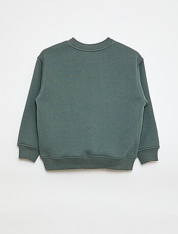 Sudadera estampada en felpa perchada