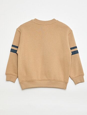 Sudadera estampada en felpa perchada