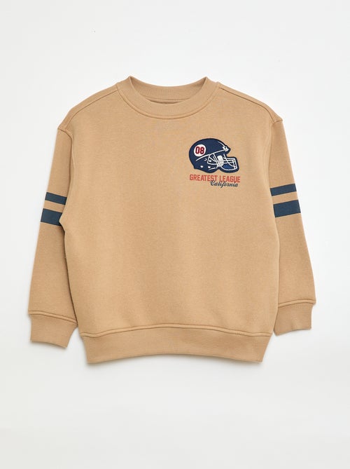 Sudadera estampada en felpa perchada - Kiabi