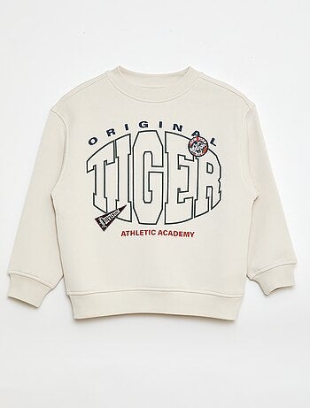 Sudadera estampada en felpa perchada