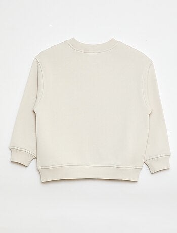 Sudadera estampada en felpa perchada