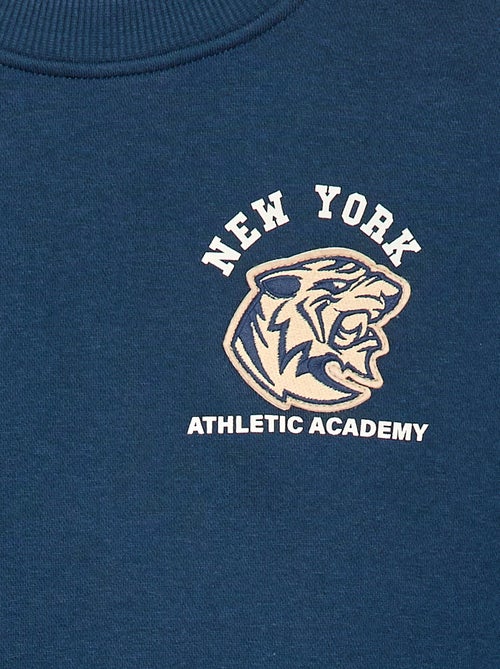 Sudadera estampada en felpa perchada - Kiabi