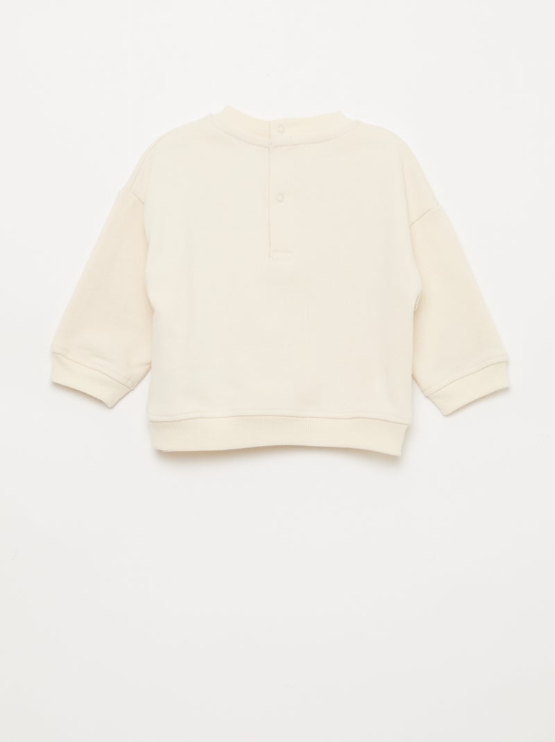 Sudadera estampada fantasía Blanco - Kiabi
