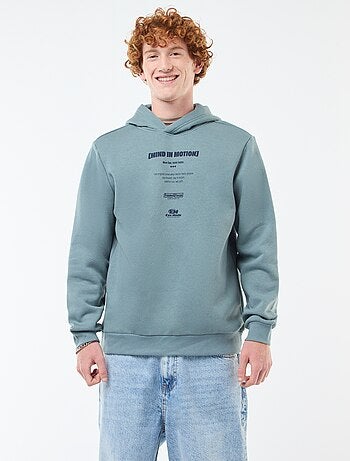 Sudadera estampada fantasía en algodón liso