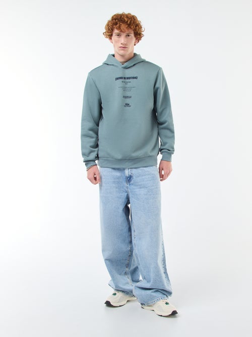 Sudadera estampada fantasía en algodón liso - Kiabi