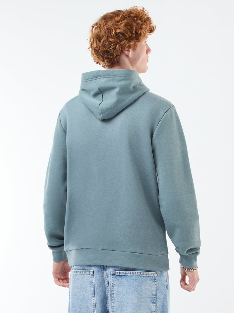 Sudadera estampada fantasía en algodón liso Azul - Kiabi