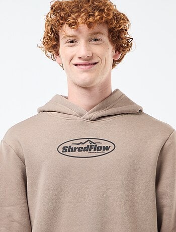 Sudadera estampada fantasía en algodón liso